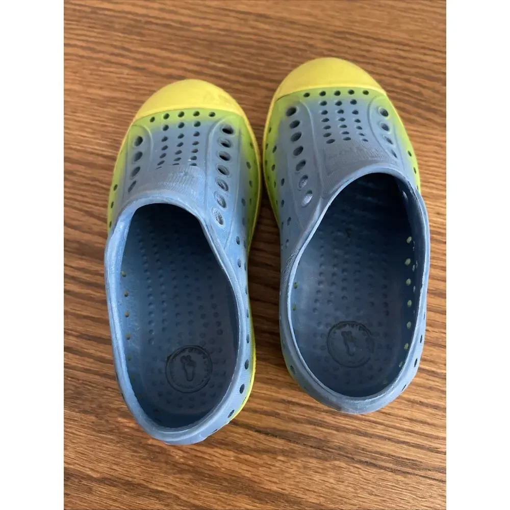 NATIVE JEFFERSON Ombre Blue Yellow WATER SANDALS SNEAKER SHOES TODDLER Child 8